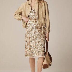 J. Crew Collection sequin-embellished slip skirt